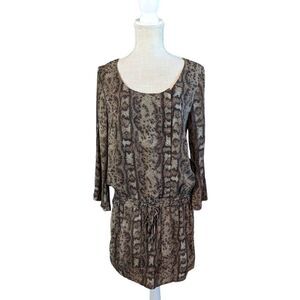 BCBGeneration Dress Mini Reptile Print Women’s Medium Adjustable Sleeve Summer